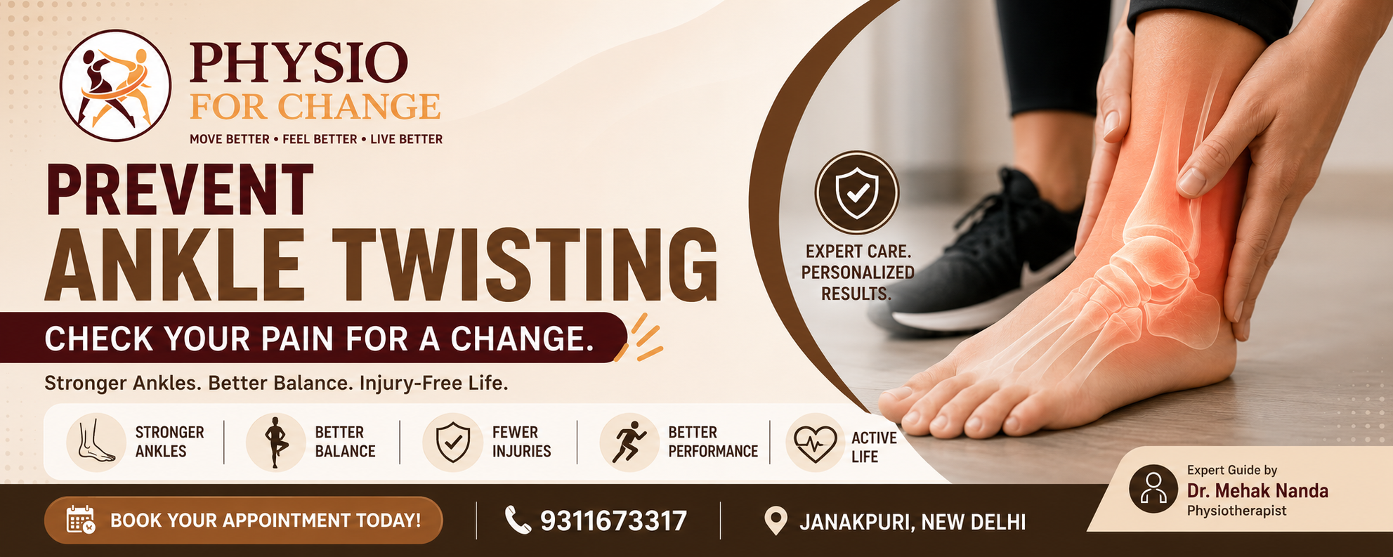 How to Prevent Ankle Twisting | 5 Best Physiotherapy Exercises by Dr. Mehak Nanda